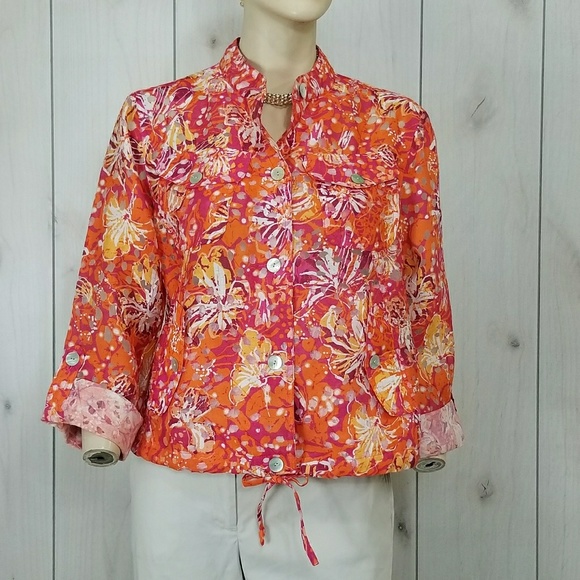 Ruby Rd. Jackets & Blazers - Ruby Rd Floral Buttons Down Jacket